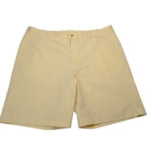 John W. Nordstrom Men's SmartCare Wrinkle-Free Supima‎ Cotton Shorts Yellow 44W